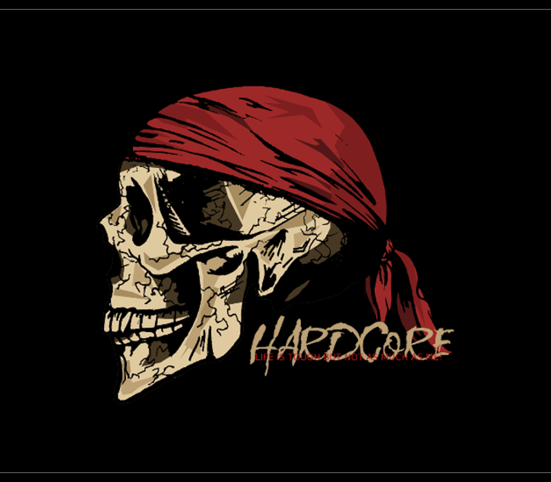 Skull and bandana t-shirt design